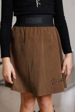 Елегантна детска пола chocolate brown-К027