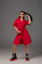 Дамска риза рокля veteida red-701