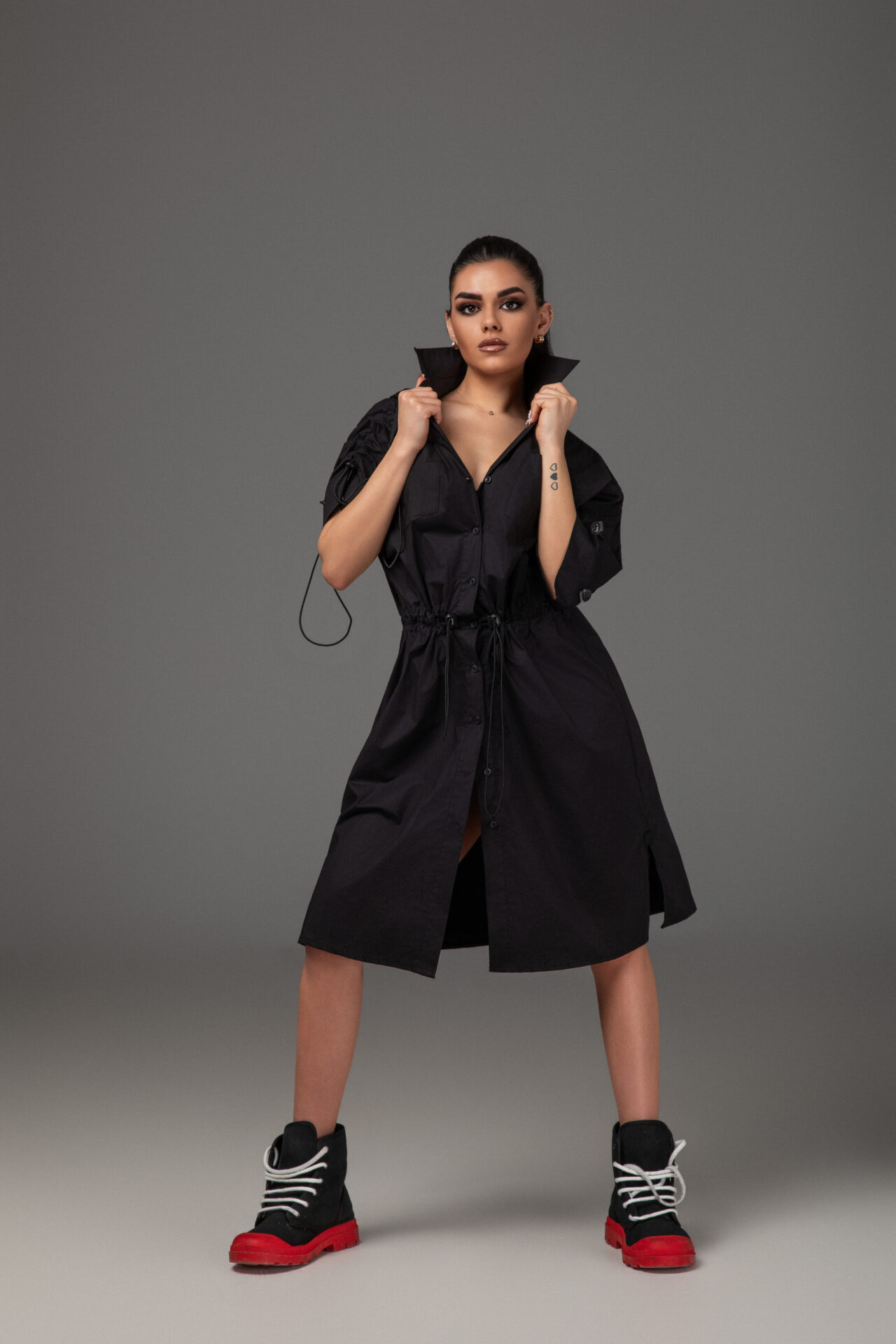 Дамска риза рокля veteida black-701