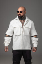 Мъжка риза the king white denim-м175