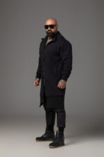 Манто free longline black-м168