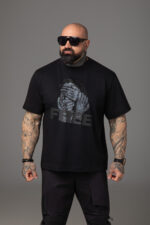 Дизайнерска памучна тениска с артистичен принт-м183