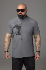 Дизайнерска памучна тениска с артистичен принт-м186