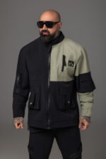 Мъжко двуцветно яке с функционални джобове и модерен дизайн-м178