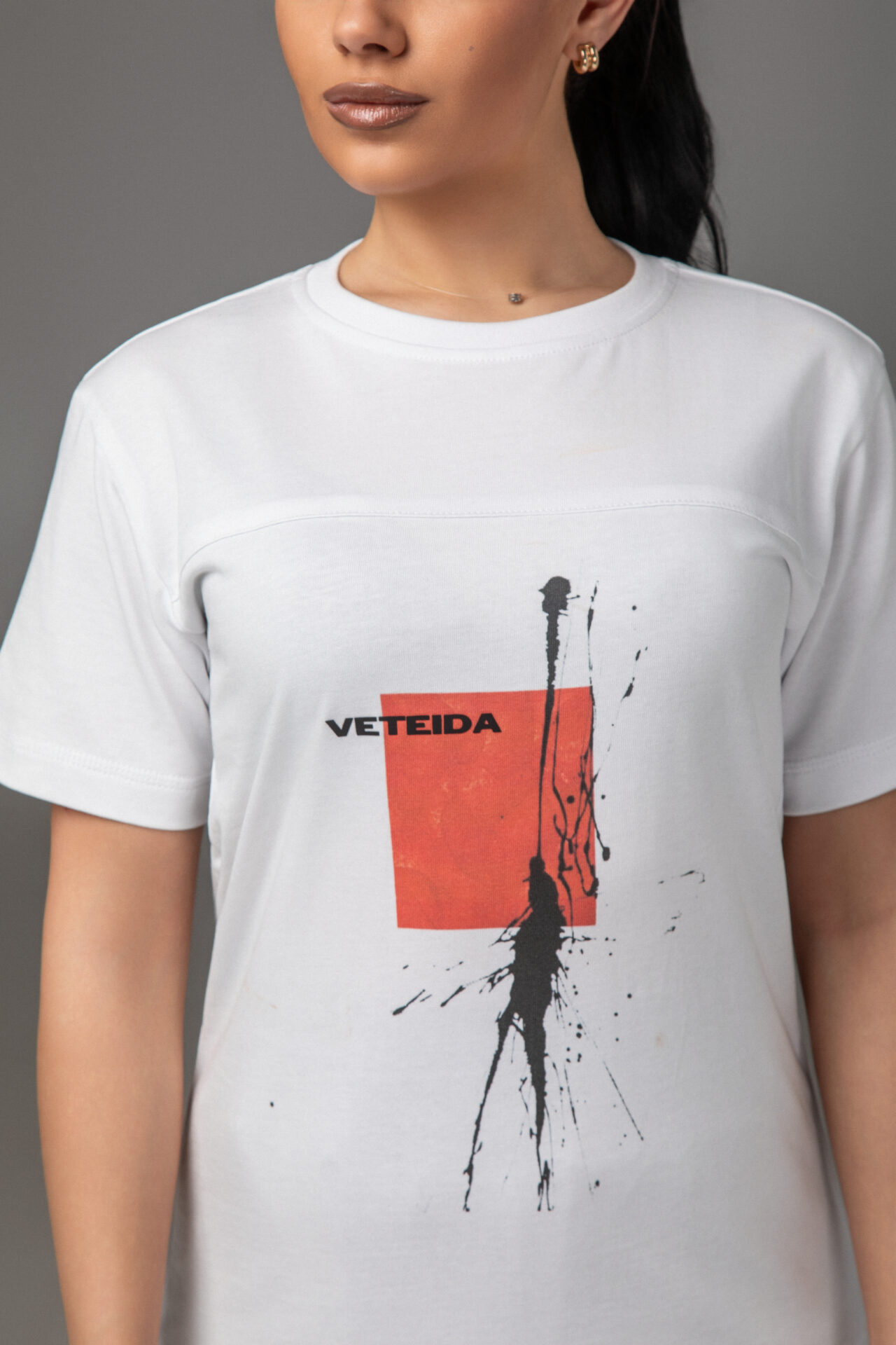 Дамска тениска veteida white-717