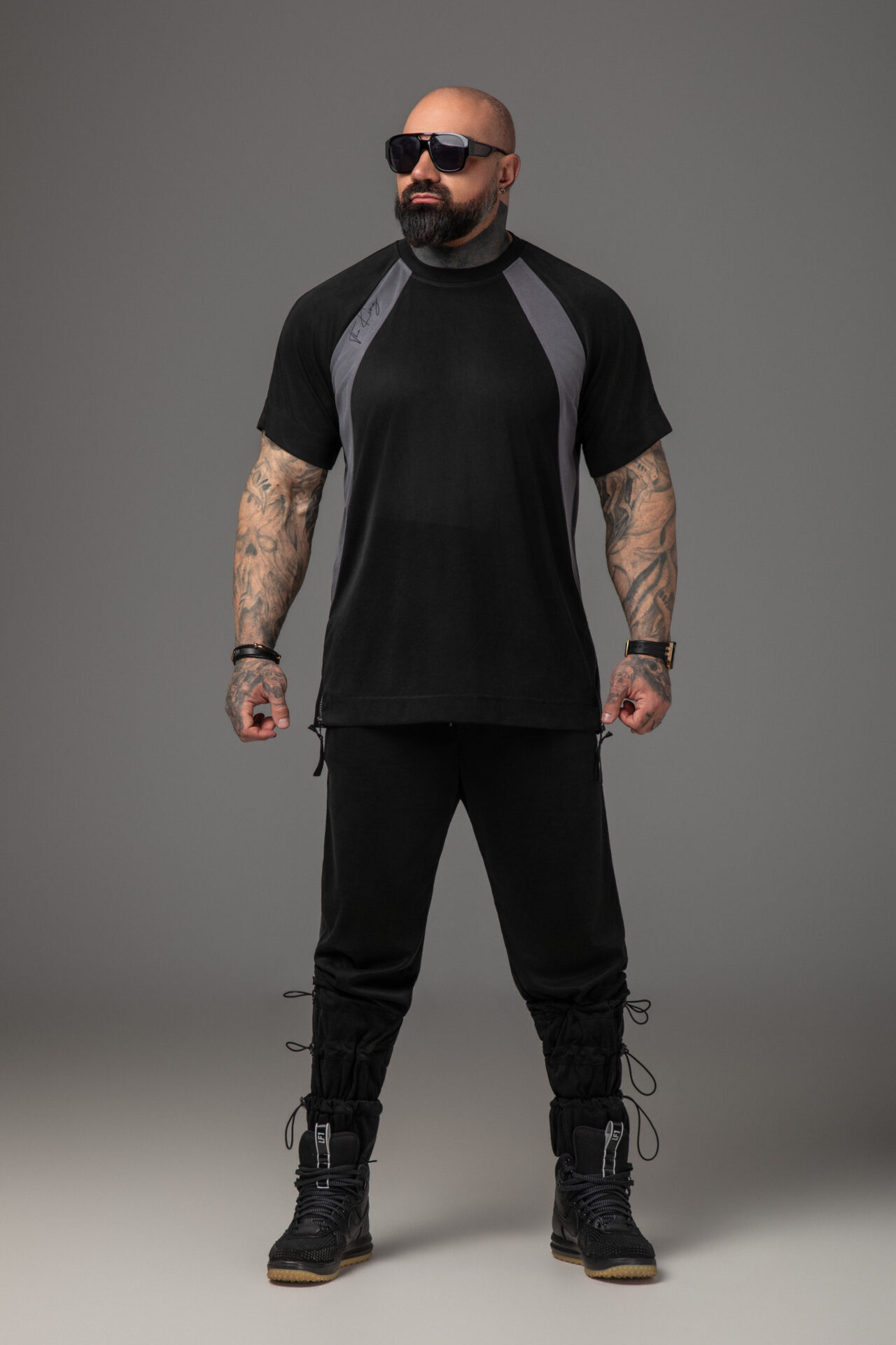 Мъжки комплект от памучен плат the king-м171