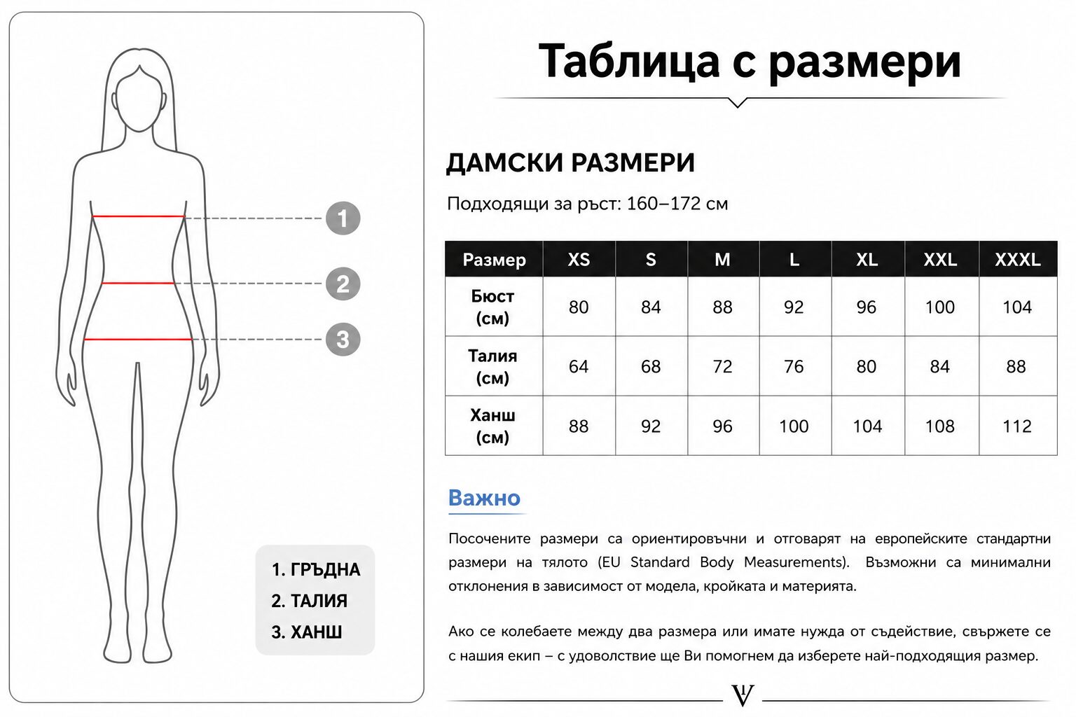 Women's size chart