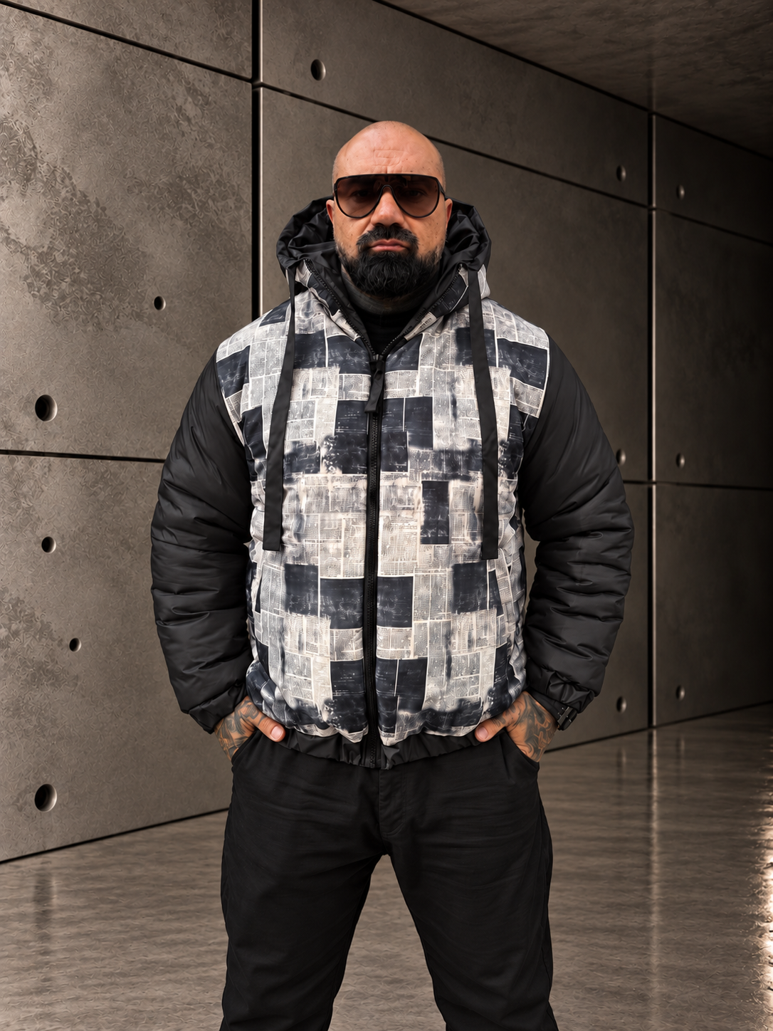 Мъжко дизайнерско яке the king urban grid-м209